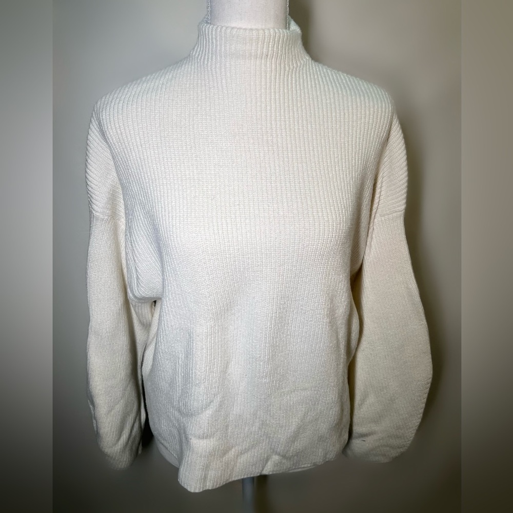 Express White Mock Turtleneck Sweater